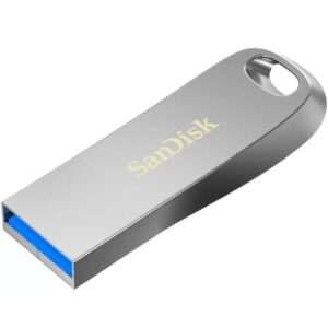 SanDisk Ultra Luxe USB 3.1 Flash Drive 64GB, Upto 150MB/s, All Metal, Metallic Silver